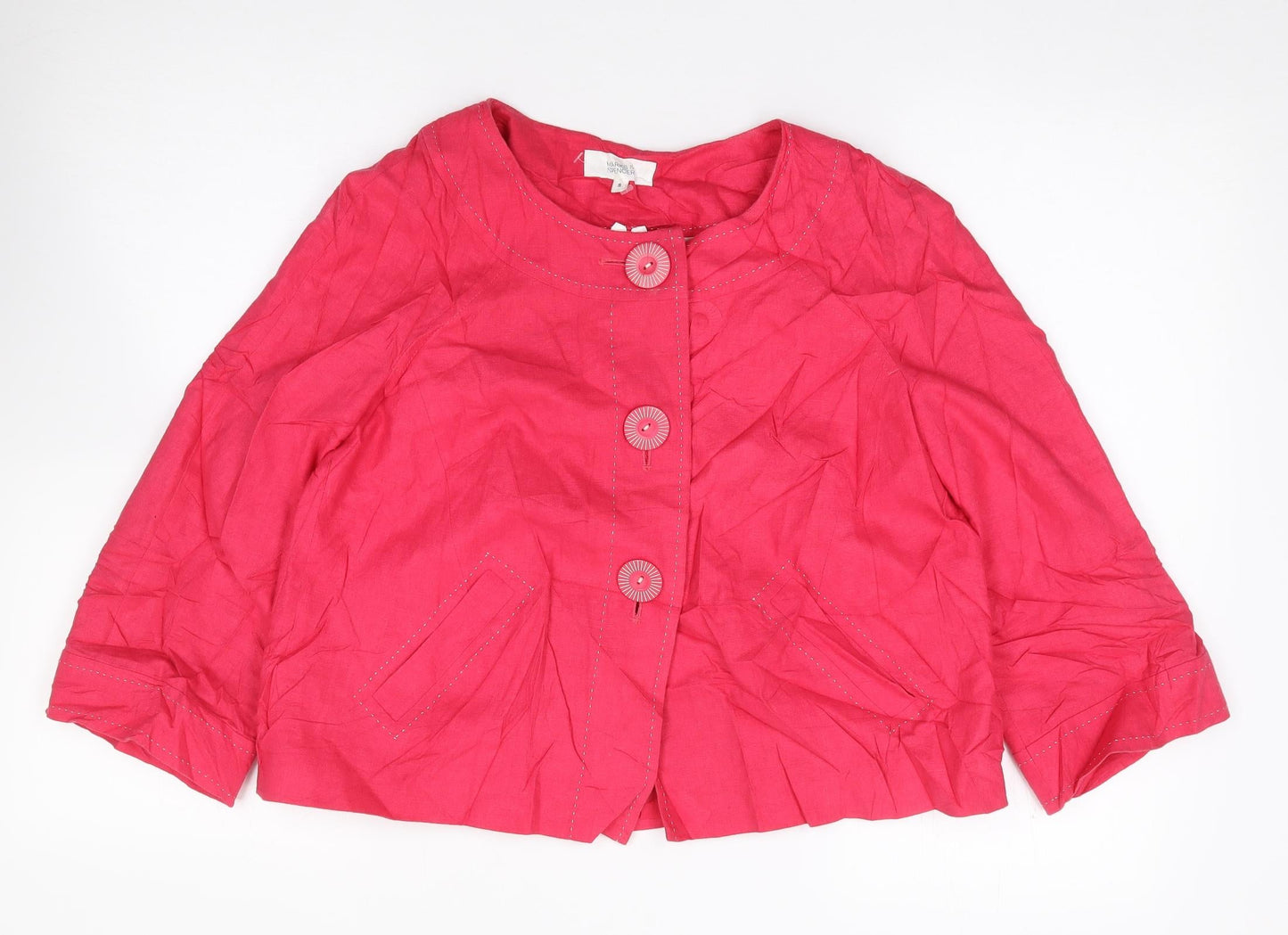 Marks and Spencer Womens Pink   Jacket  Size 8  Button