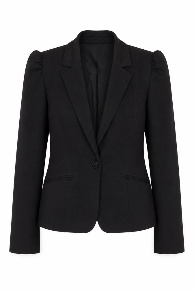 H&M  Womens Grey  Polyester Jacket Suit Jacket Size 8