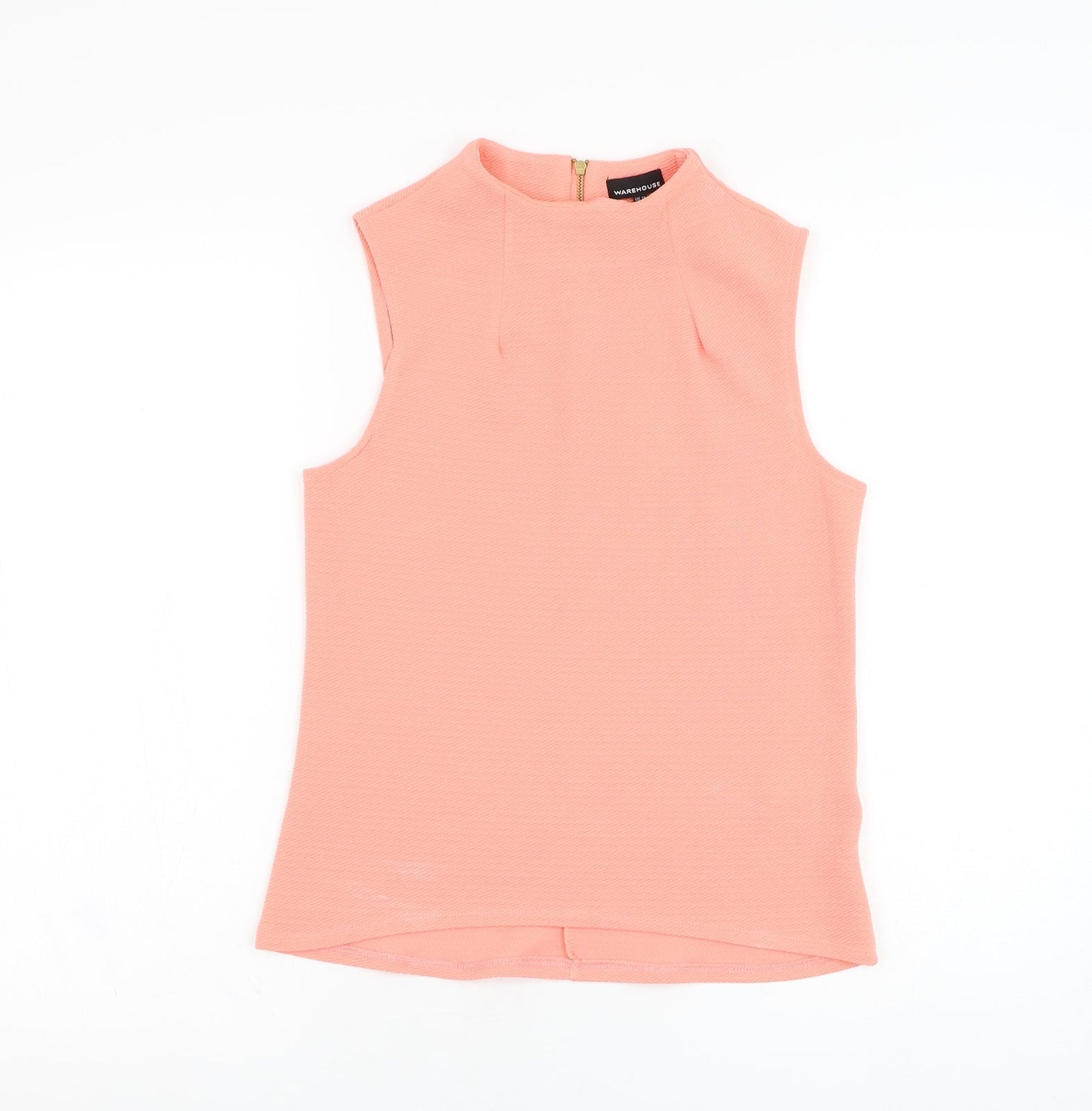 Warehouse Womens Pink  Polyester Basic Tank  Round Neck