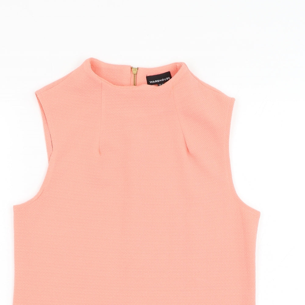 Warehouse Womens Pink  Polyester Basic Tank  Round Neck