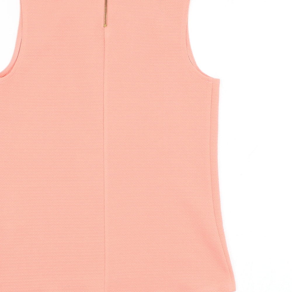 Warehouse Womens Pink  Polyester Basic Tank  Round Neck