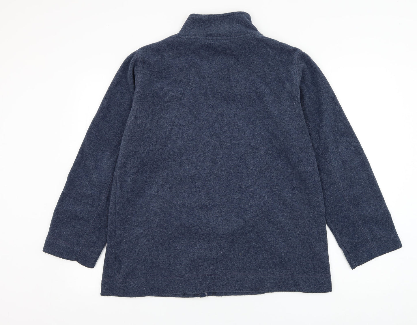 Active Womens Blue  Polyester Full Zip Sweatshirt Size 12  Zip