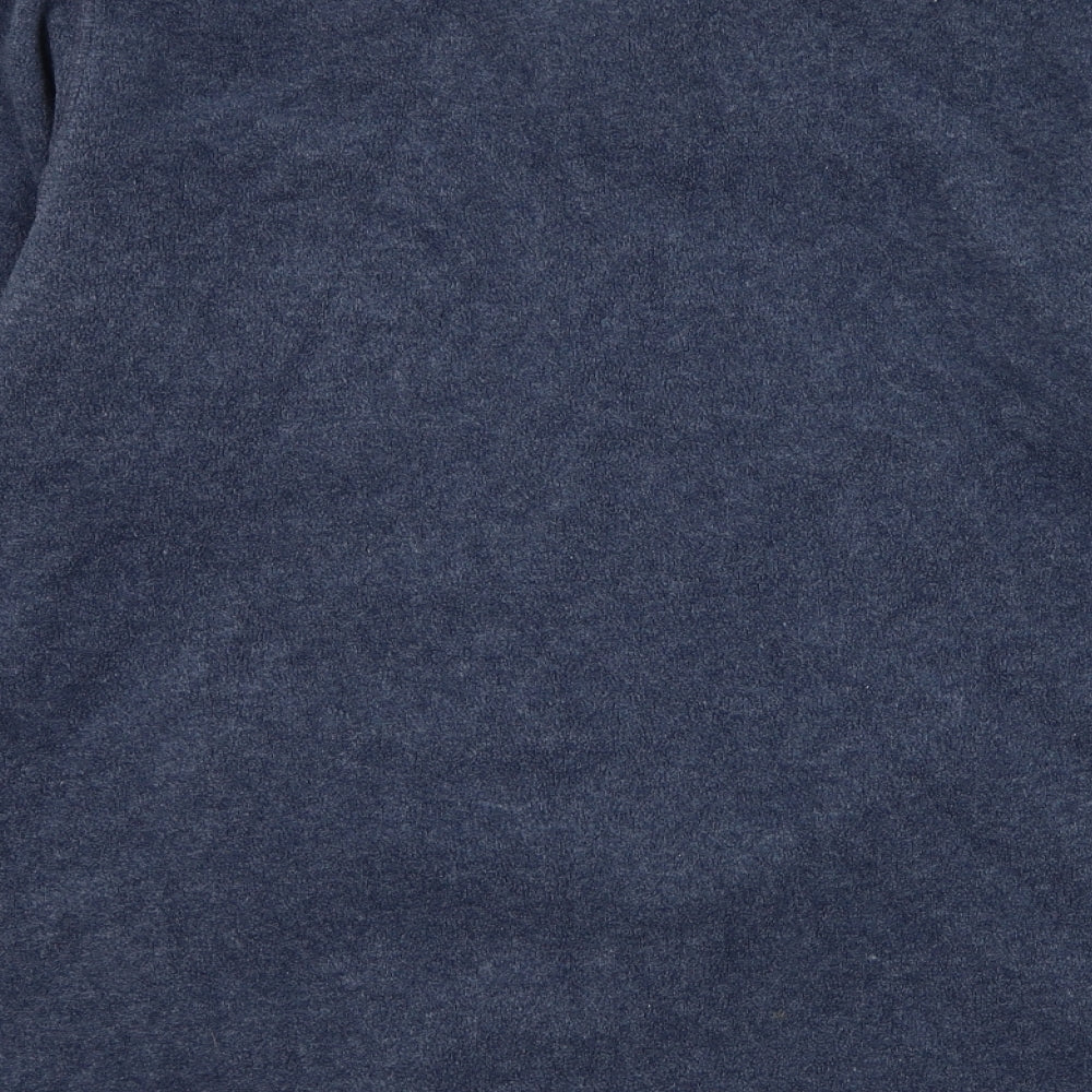 Active Womens Blue  Polyester Full Zip Sweatshirt Size 12  Zip