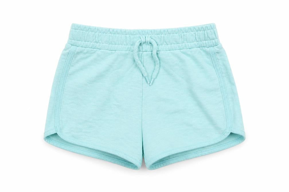 Dunnes Girls Blue  Cotton Sweat Shorts Size 6-7 Years  Regular Drawstring