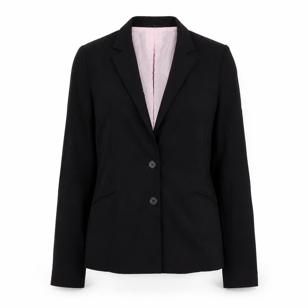 B Womens Black  Polyester Jacket Suit Jacket Size 14