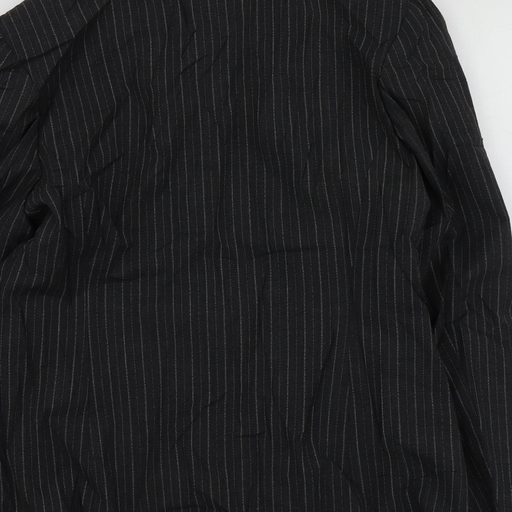 The  Collection Womens Grey Striped Polyester Jacket Suit Jacket Size 14
