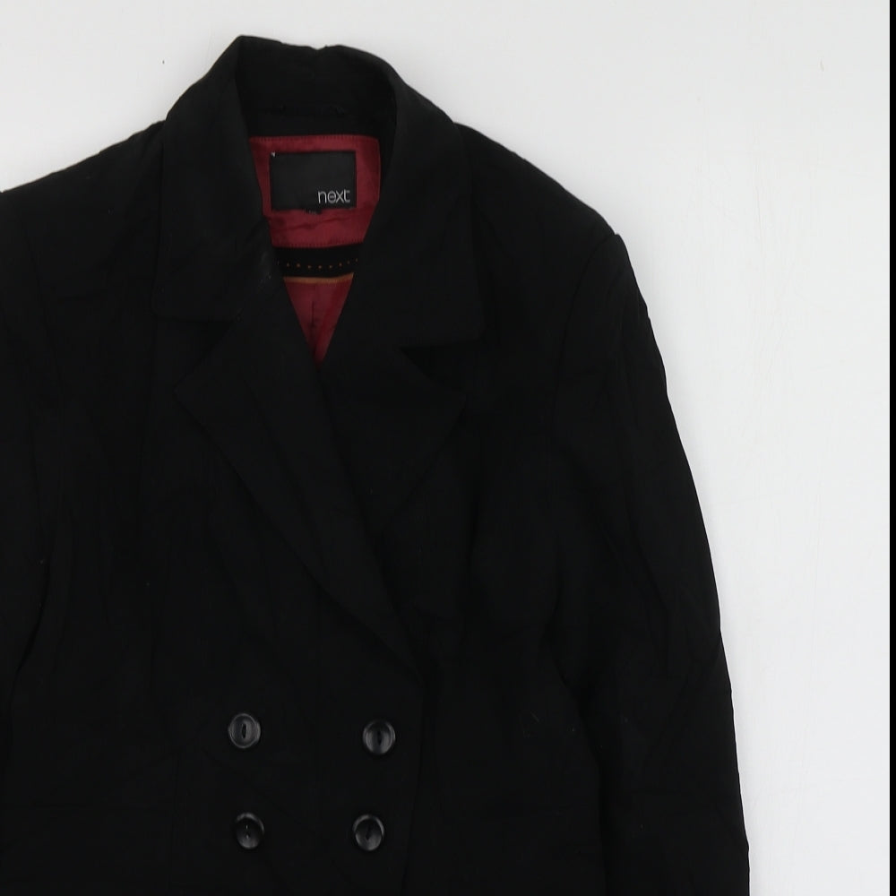 NEXT Womens Black  Polyester Jacket Suit Jacket Size 8