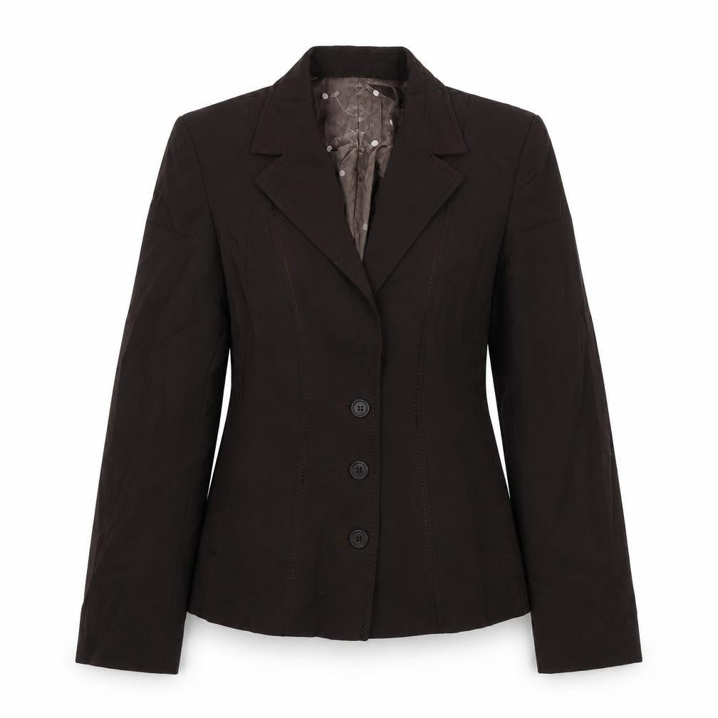 M&S Womens Brown  Polyester Jacket Suit Jacket Size 12