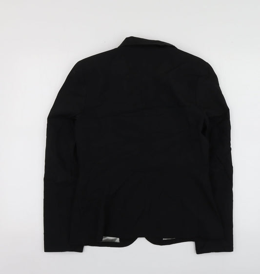 Papaya Womens Black  Polyester Jacket Suit Jacket Size 12