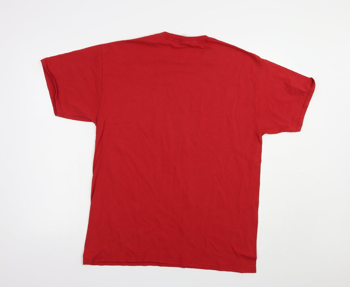 Fruit of the Loom Mens Red  Cotton  T-Shirt Size L Crew Neck  - Liverpool FC
