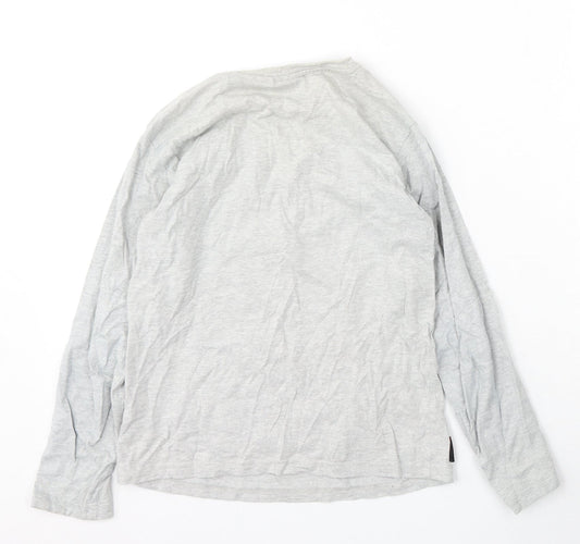 NEXT Boys Grey  Cotton Basic T-Shirt Size 9 Years Round Neck  - LEGO
