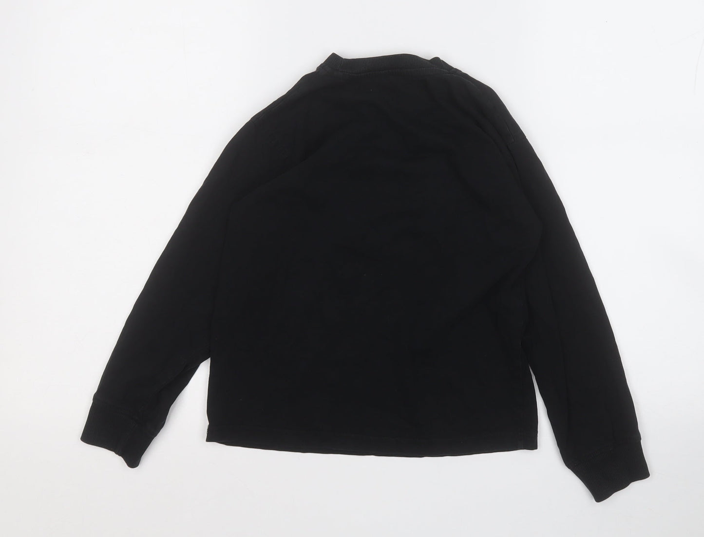 George Boys Black  Cotton Basic T-Shirt Size M Round Neck