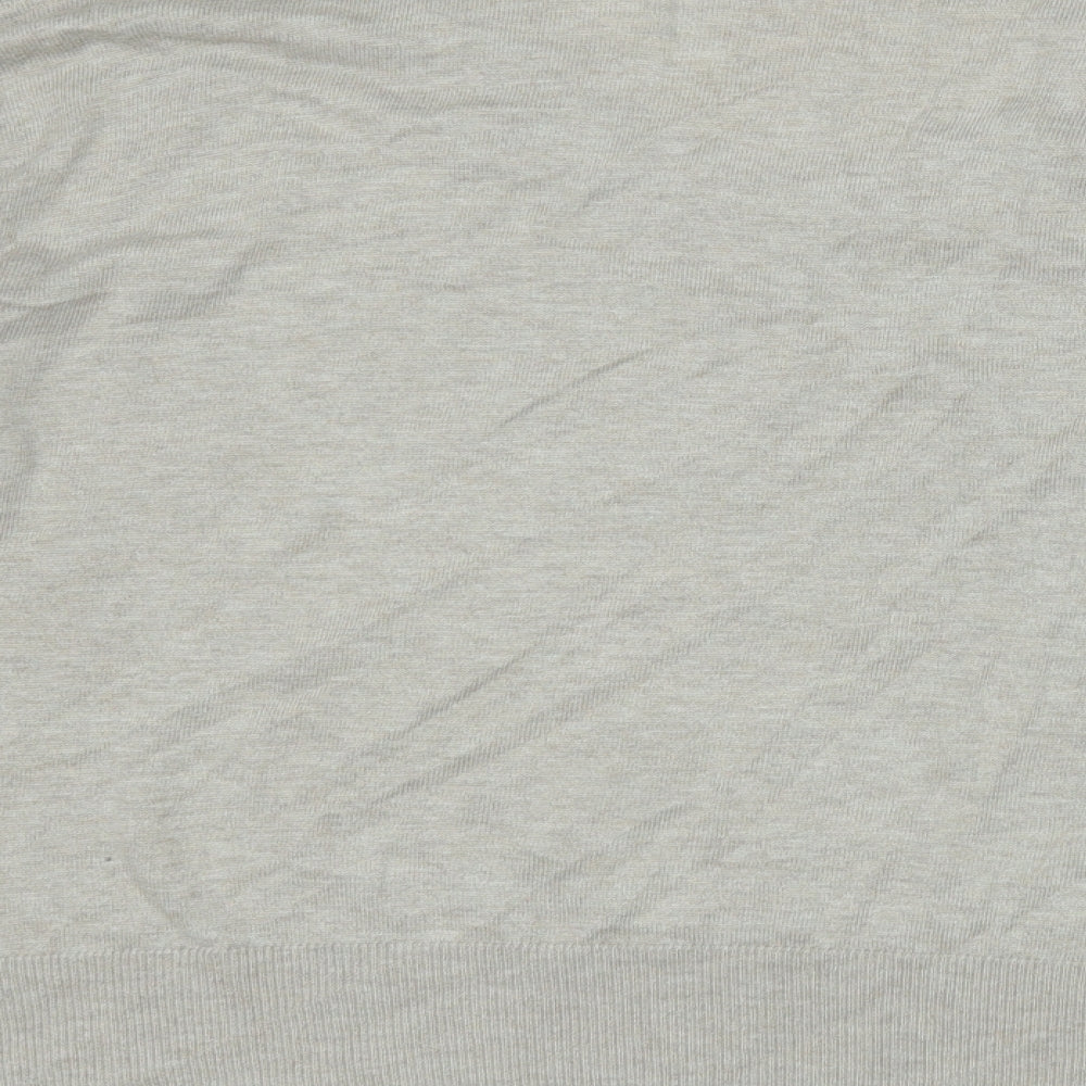 H&M Womens Beige Round Neck  Viscose Pullover Jumper Size L