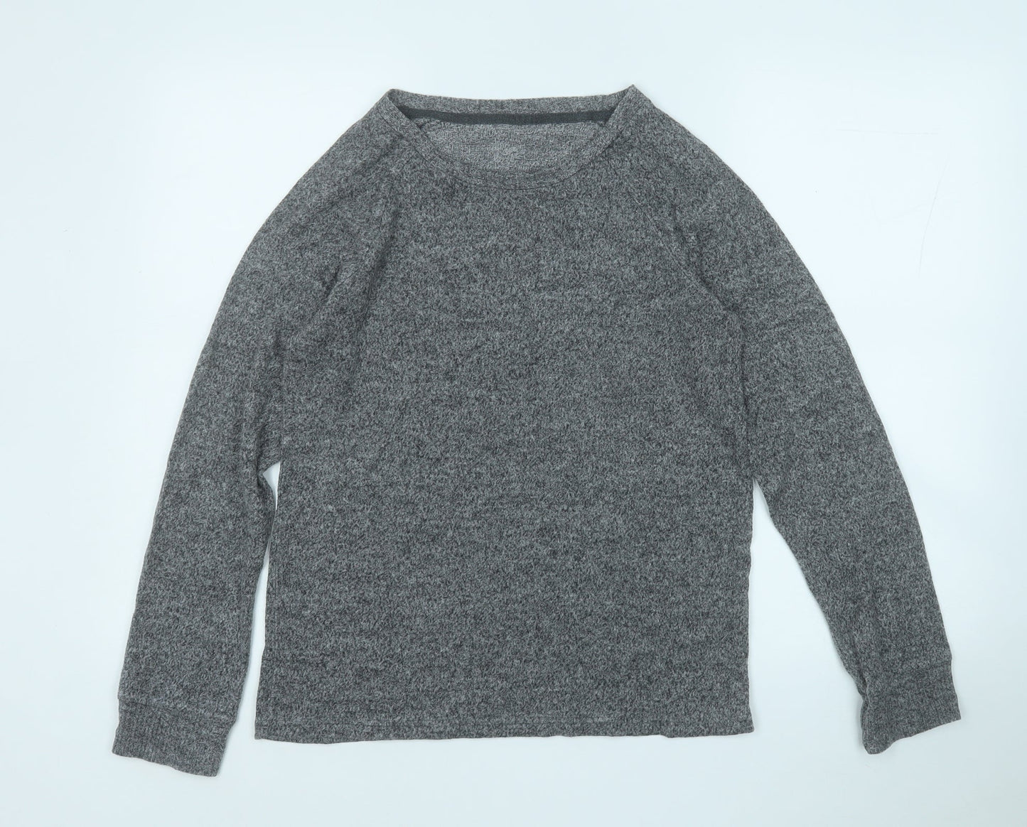 love to lounge  Womens Grey Round Neck  Viscose Pullover Jumper Size 10