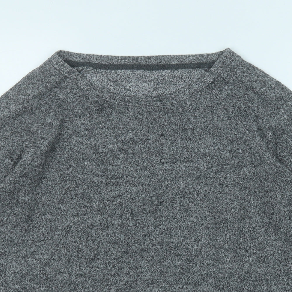 love to lounge  Womens Grey Round Neck  Viscose Pullover Jumper Size 10