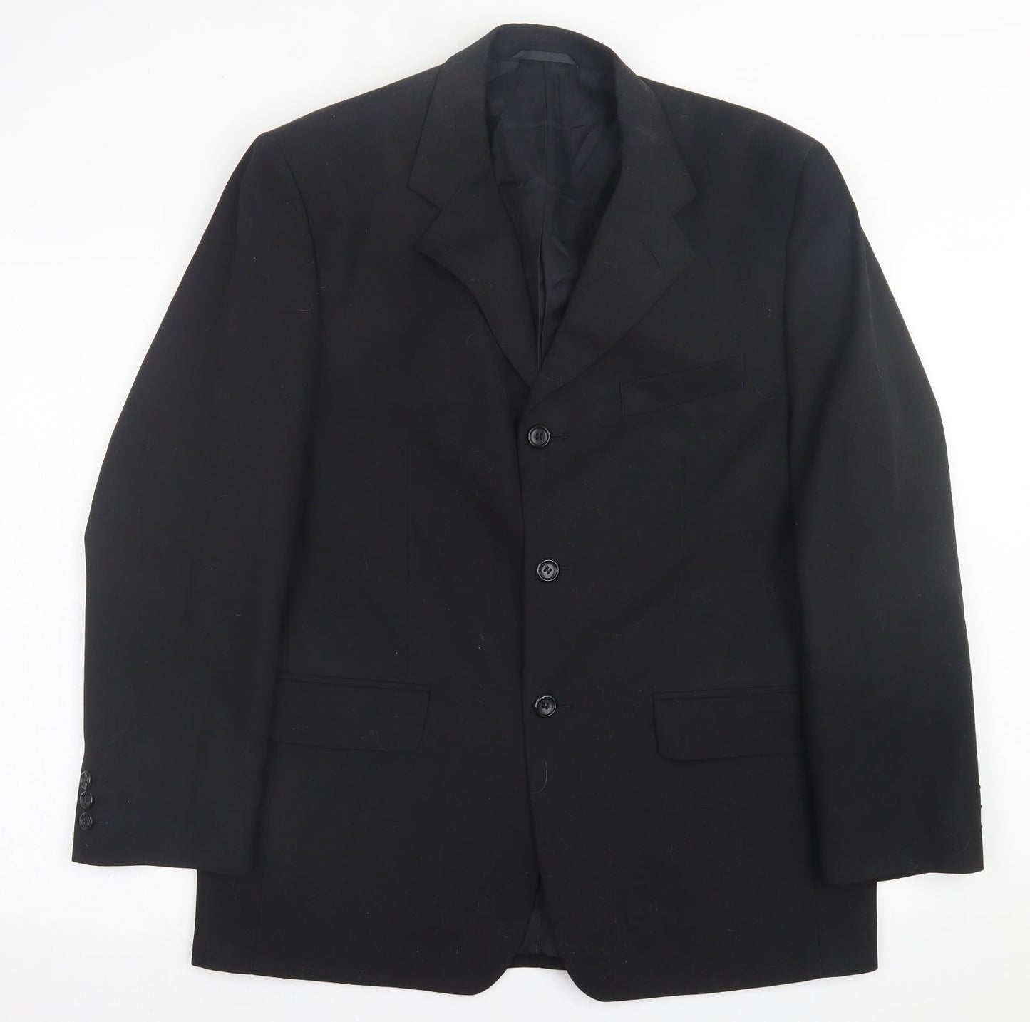 Johnathan Adams Mens Black  Polyester Jacket Suit Jacket Size 40