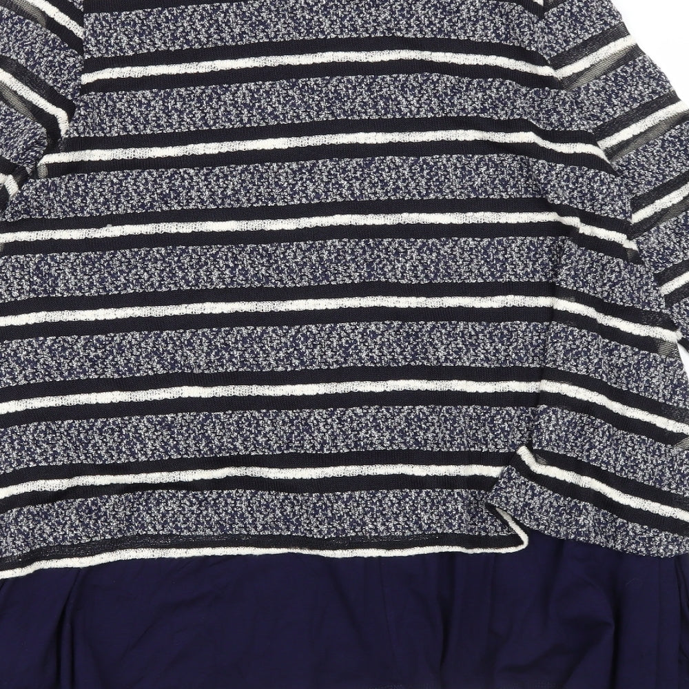 Lakeland Womens Blue Roll Neck  Viscose Pullover Jumper Size 12