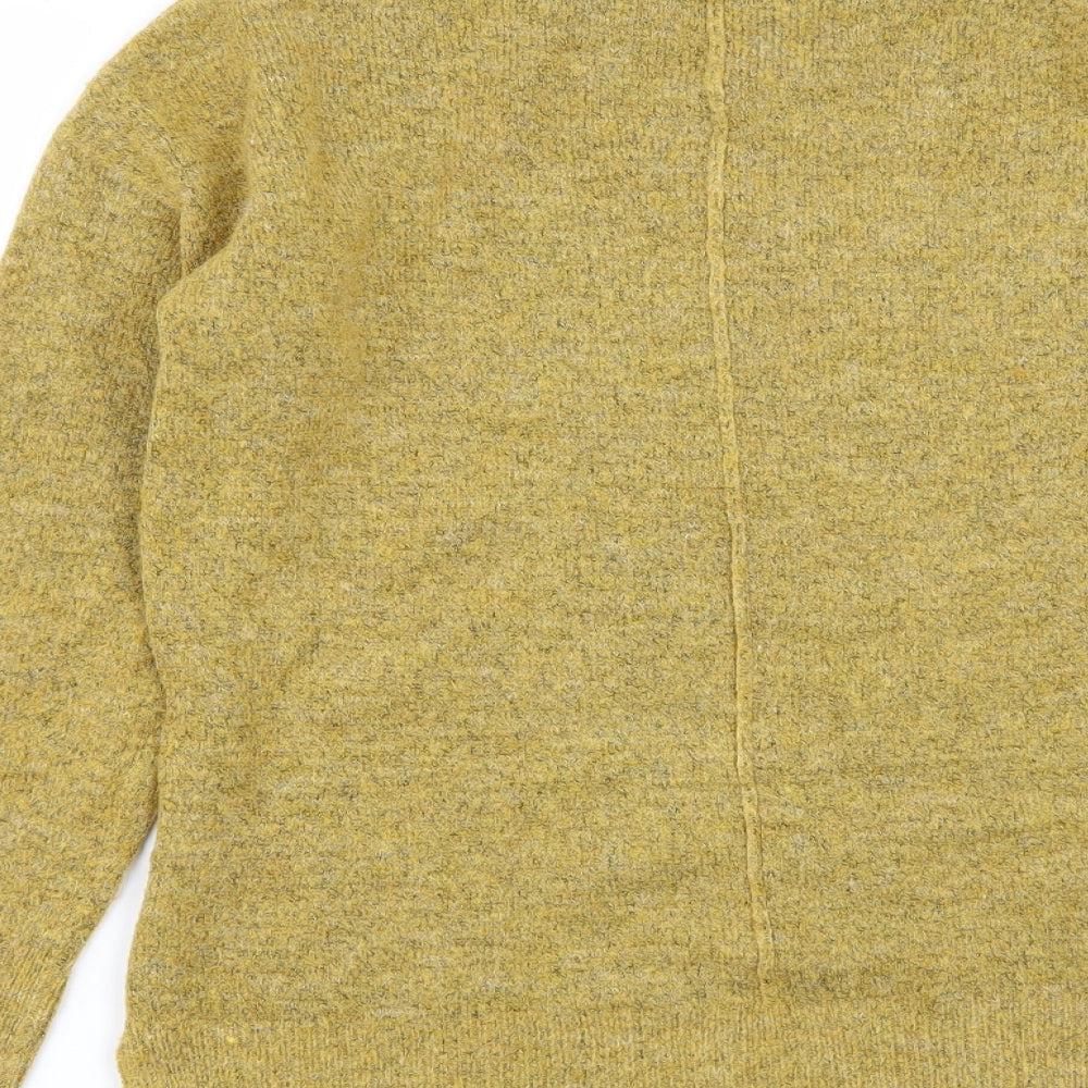 Matalan Womens Yellow Round Neck  Acrylic Pullover Jumper Size S