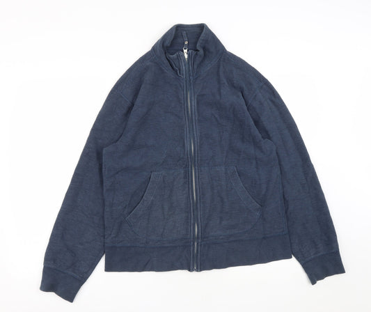 Gap Mens Blue  Polyester Full Zip Sweatshirt Size S