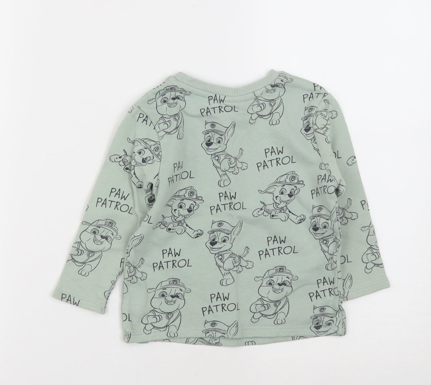 George Boys Green  Cotton Pullover Sweatshirt Size 2 Years   - Paw Patrol