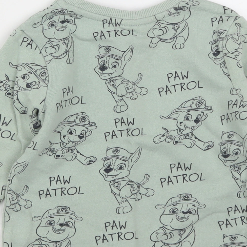 George Boys Green  Cotton Pullover Sweatshirt Size 2 Years   - Paw Patrol