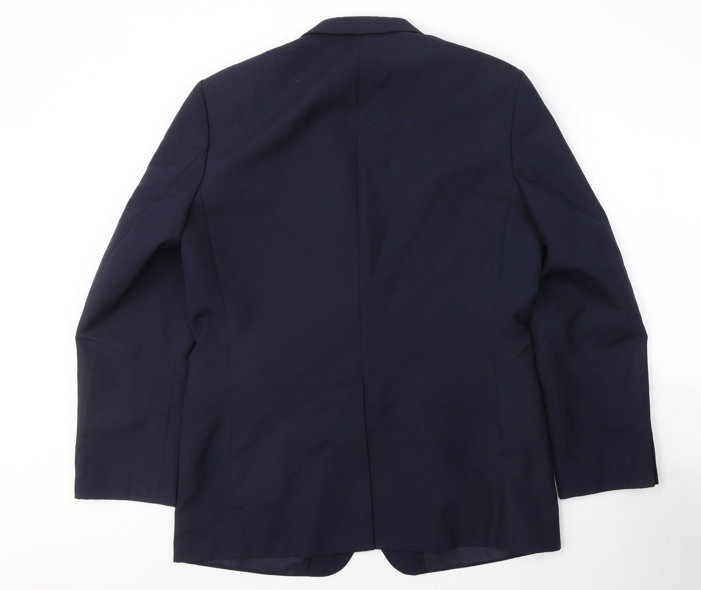 Preworn Mens Blue  Polyester Jacket Suit Jacket Size 42