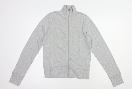 MK Womens Grey  Cotton Full Zip Sweatshirt Size 12  Zip