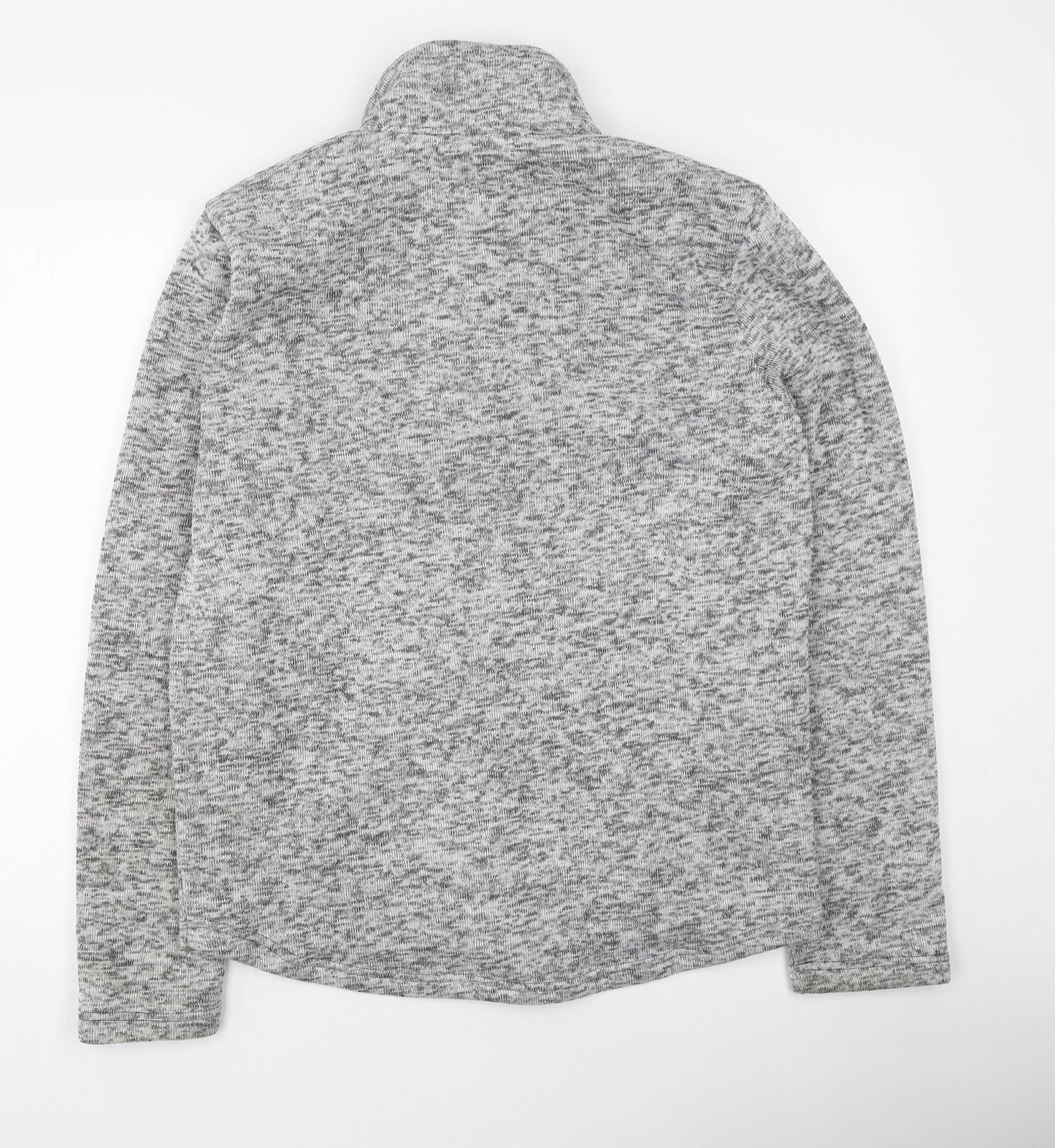 Crane Mens Grey High Neck  Polyester Full Zip Jumper Size L