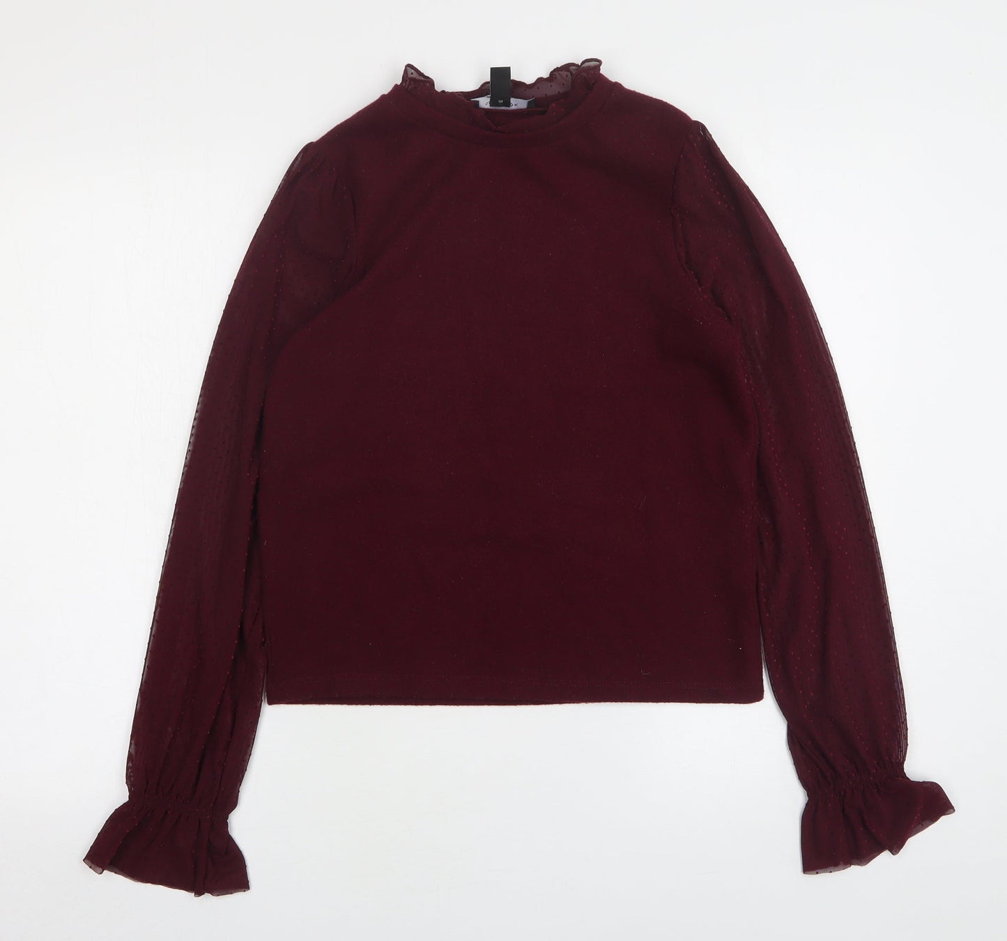 New Look Womens Purple High Neck  Polyester Pullover Jumper Size 10