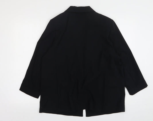 Marks and Spencer Womens Blue  Polyester Jacket Blazer Size 16