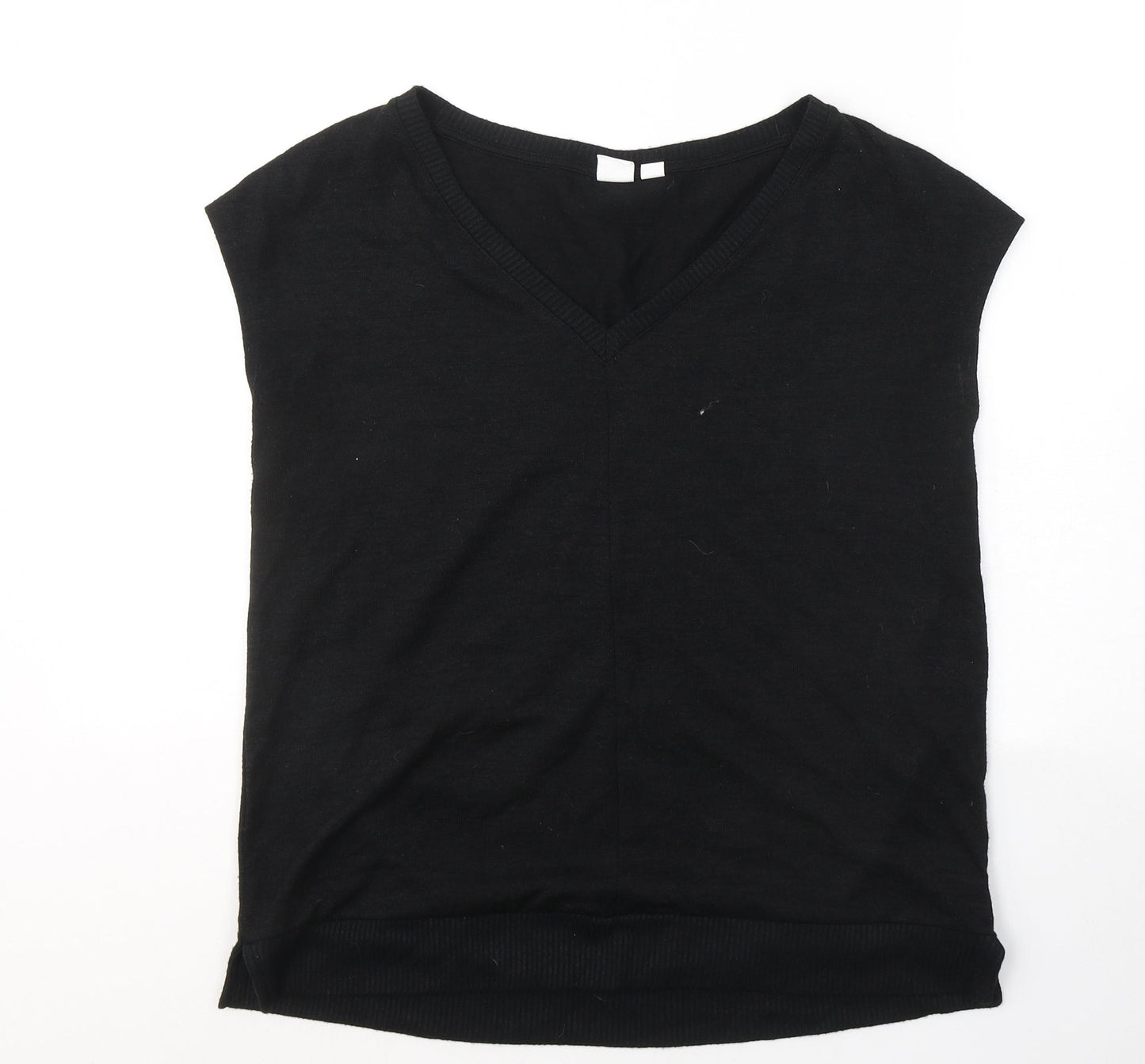 Gap Mens Black  Polyester  T-Shirt Size S V-Neck