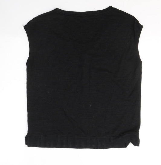 Gap Mens Black  Polyester  T-Shirt Size S V-Neck