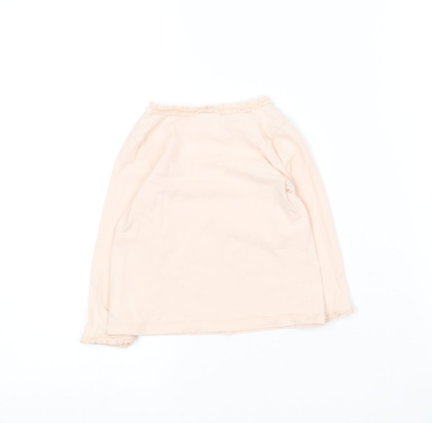 H&M Girls Pink  Cotton Basic T-Shirt Size 12-18 Months Round Neck