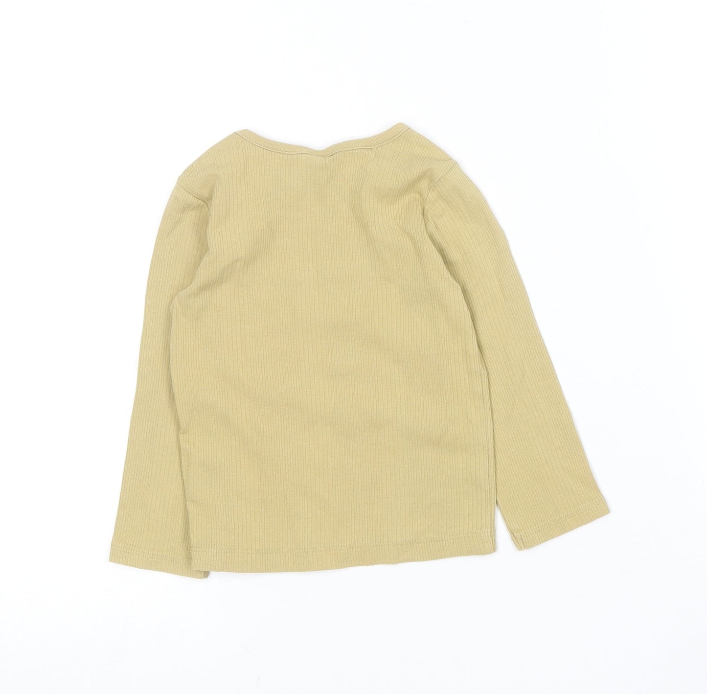H&M Baby Brown  Cotton Basic T-Shirt Size 12-18 Months Round Neck
