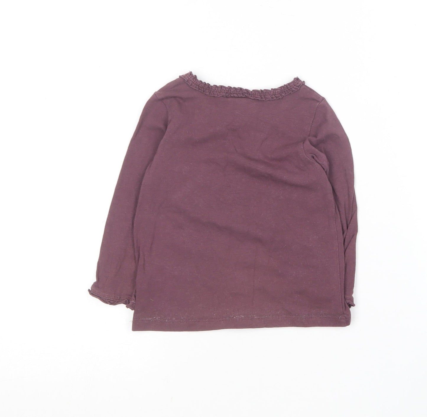 H&M Baby Purple  Cotton Basic T-Shirt Size 12-18 Months Round Neck