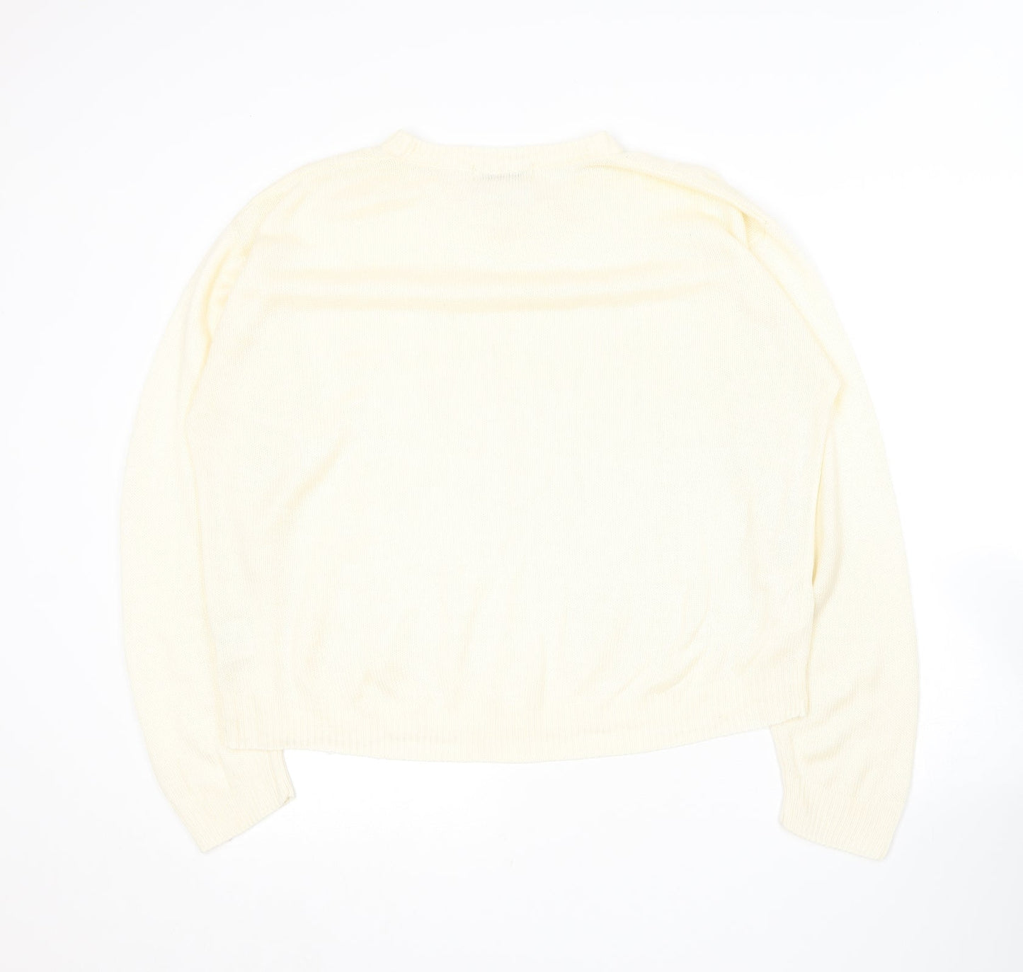 Berkertex Womens Yellow Round Neck  Acrylic Pullover Jumper Size 18
