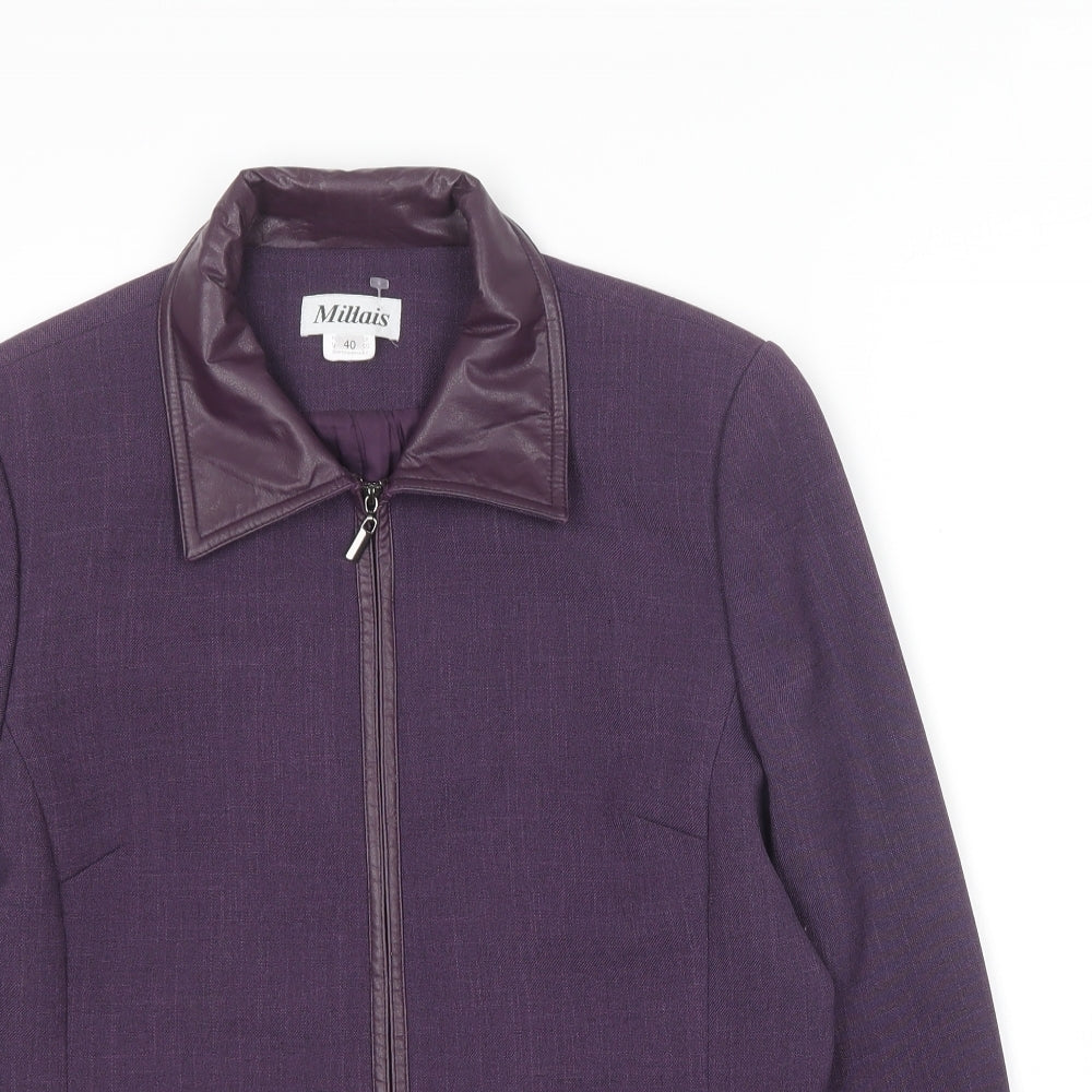 Millais Womens Purple   Jacket Blazer Size 12