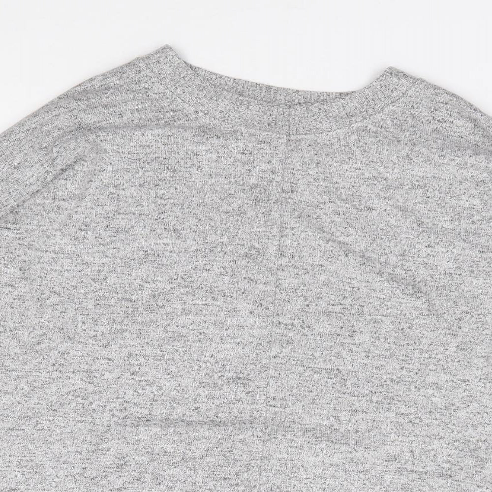 NEXT Womens Grey Round Neck  Viscose Pullover Jumper Size 12