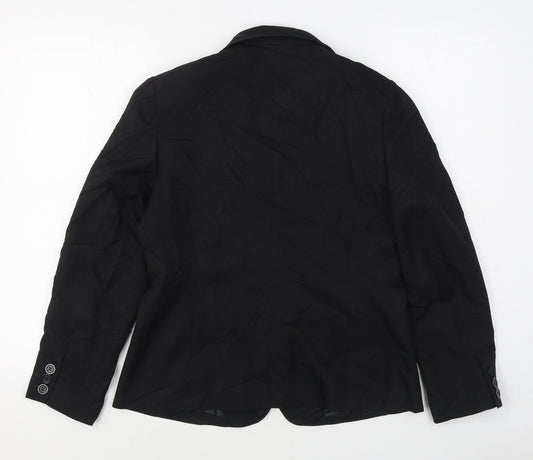 BHS Womens Black   Jacket Blazer Size 12  Button