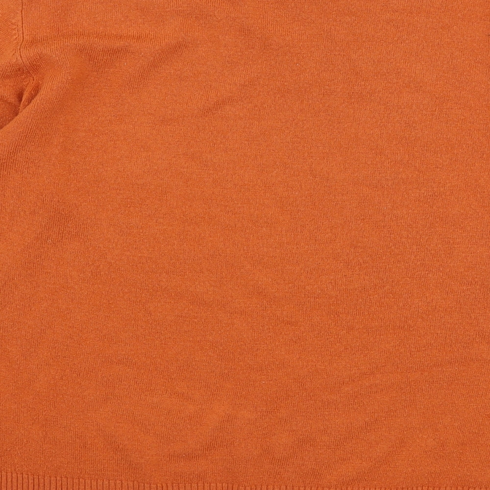 DeFacto Womens Orange Round Neck  Acrylic Pullover Jumper Size 2XL