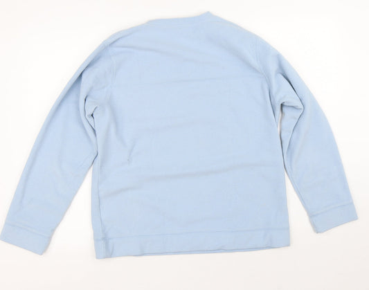 One Valley Womens Blue  Polyester Pullover Sweatshirt Size L