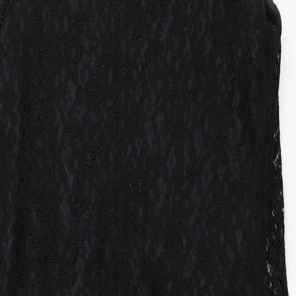 Modern Classics Womens Black  Viscose Shift  Size 18  V-Neck Zip
