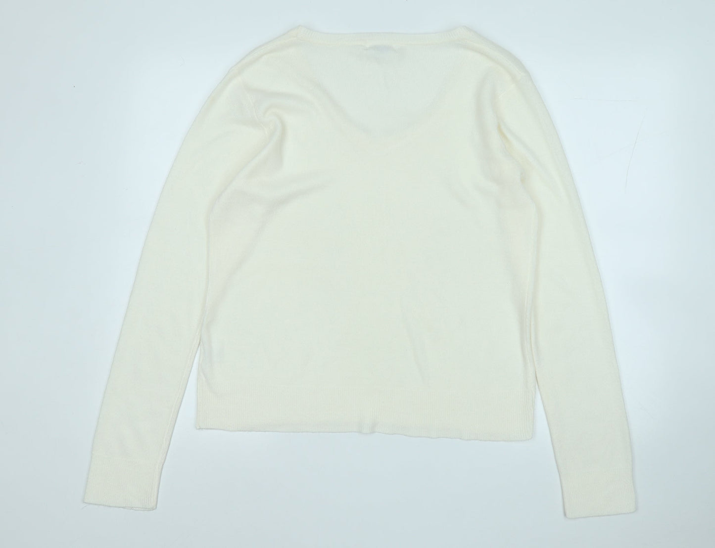 Editions Womens Yellow Round Neck  Acrylic Pullover Jumper Size 16