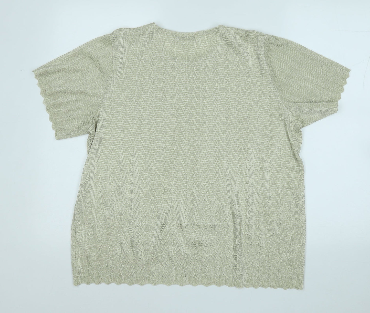 SARAH HAMILTON Womens Green Round Neck  Polyester Pullover Jumper Size 16