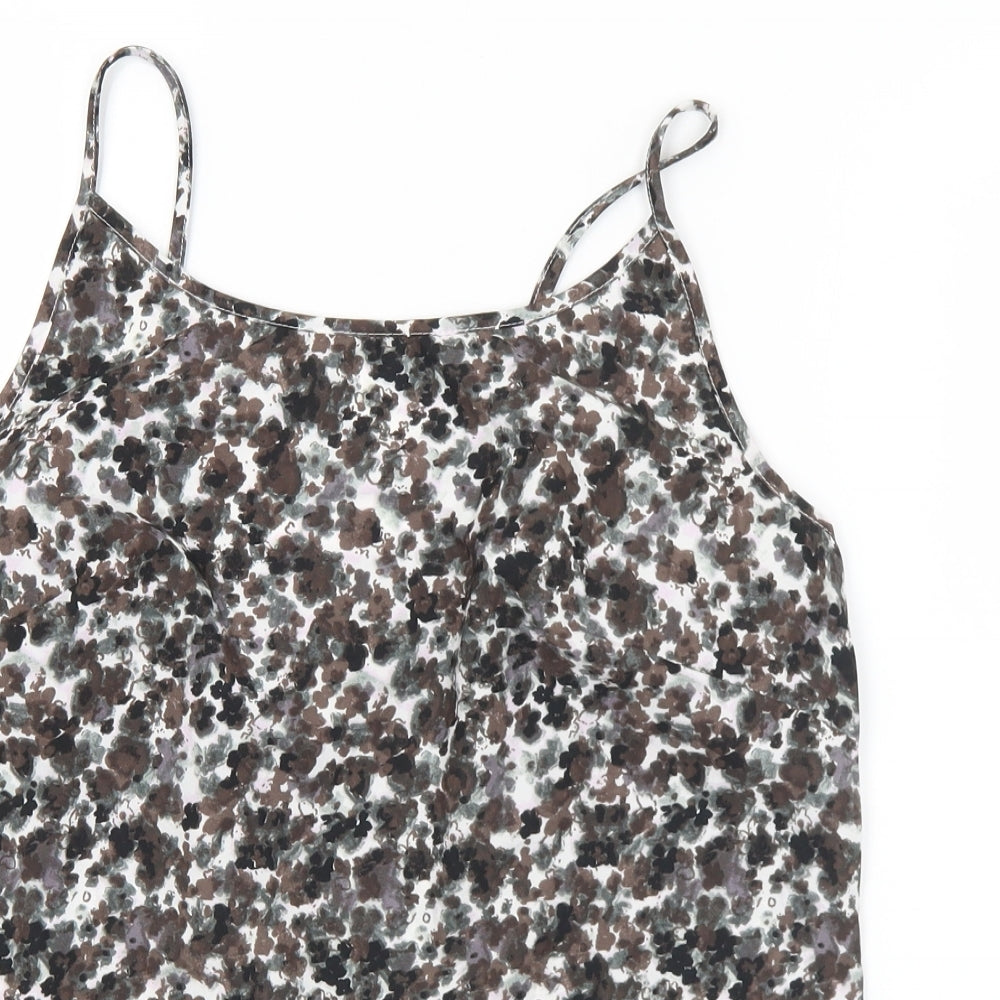 NEXT Womens Multicoloured Geometric Polyester Camisole Tank Size 12 Square Neck