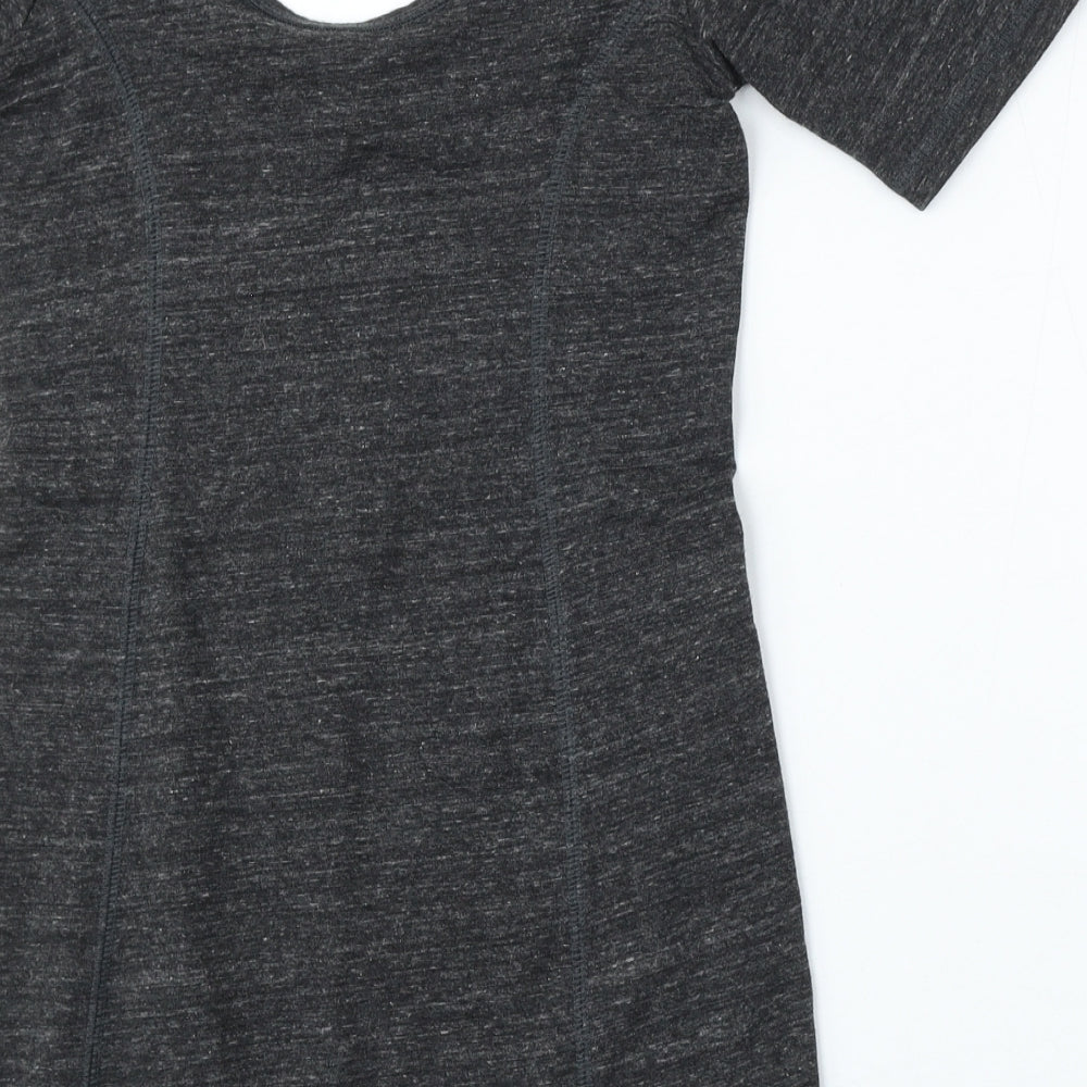 Topshop Womens Grey Round Neck  Polyester Pullover Jumper Size 8