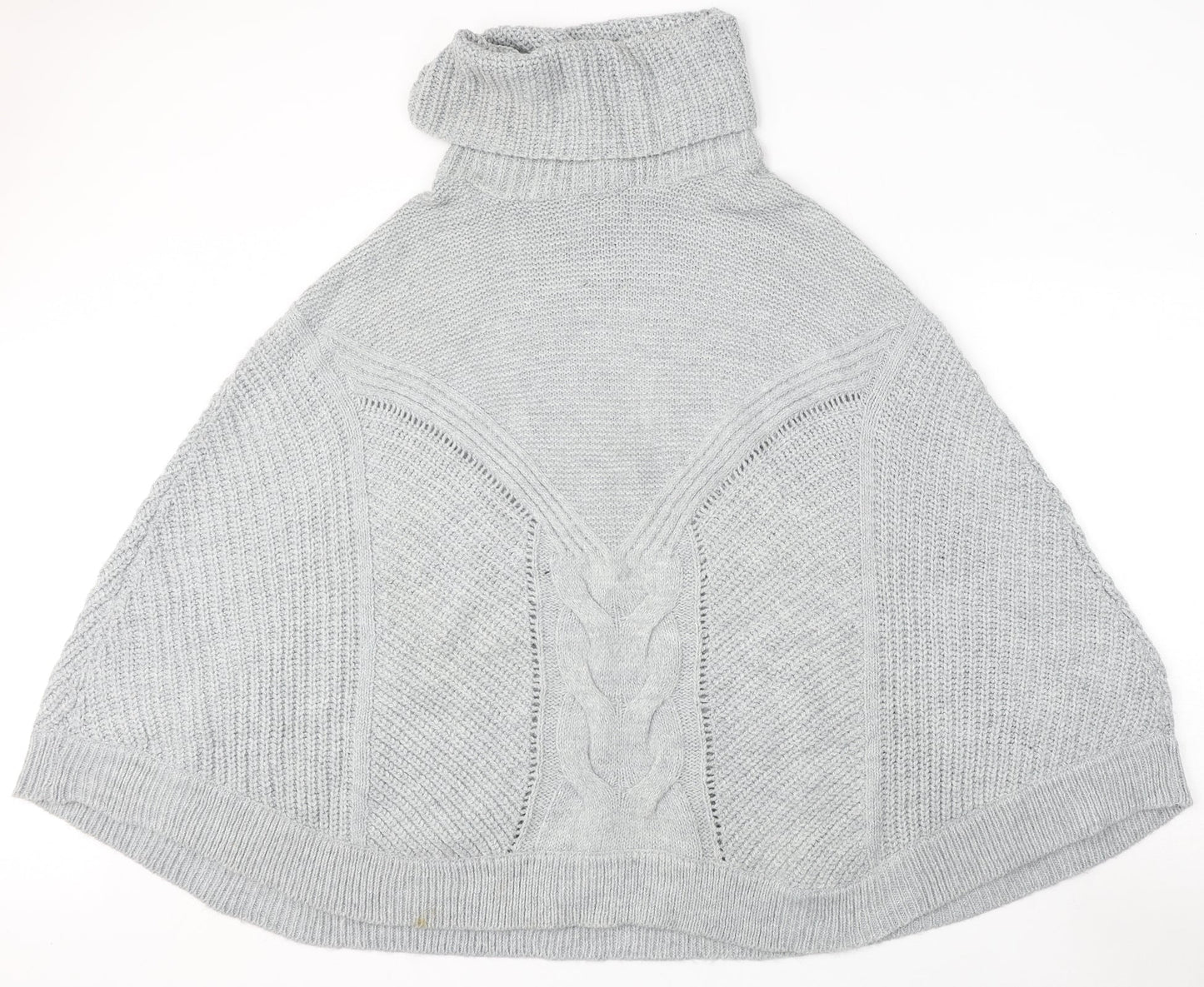 NEXT Womens Grey Roll Neck  Acrylic Pullover Jumper Size S