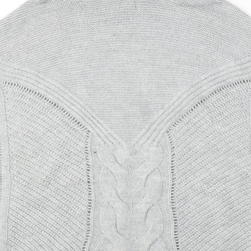 NEXT Womens Grey Roll Neck  Acrylic Pullover Jumper Size S