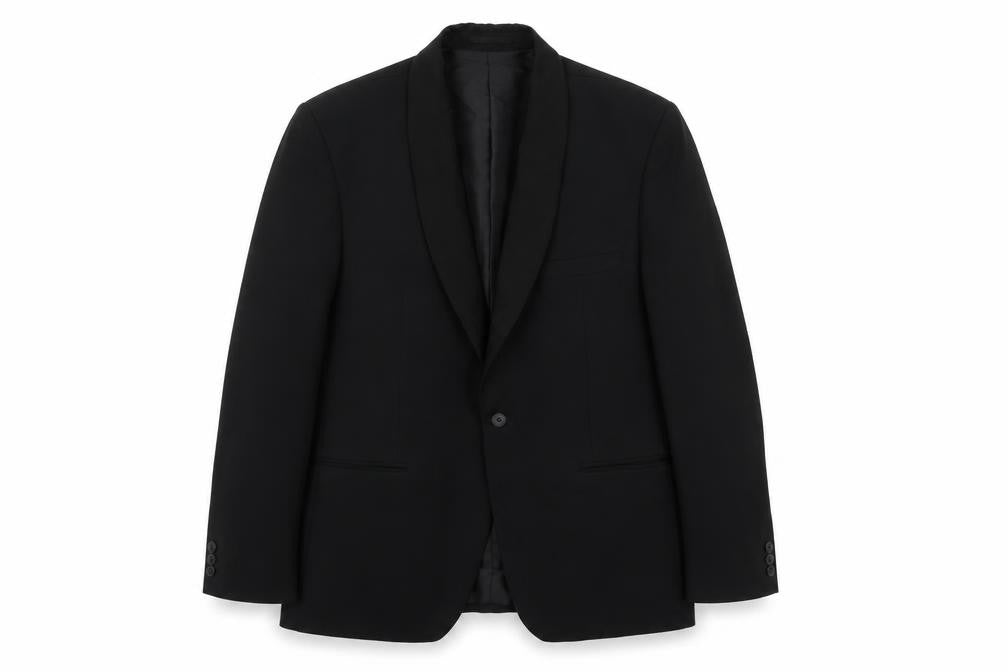 C&A Mens Black  Polyester Jacket Suit Jacket Size 42