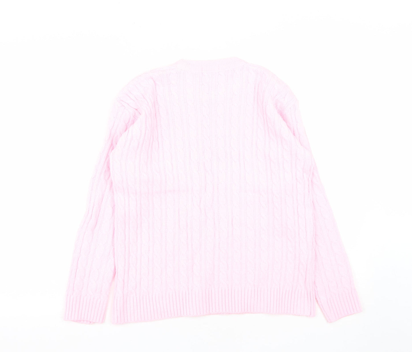 Choice Womens Pink Round Neck  Acrylic Pullover Jumper Size S   - Size S-M